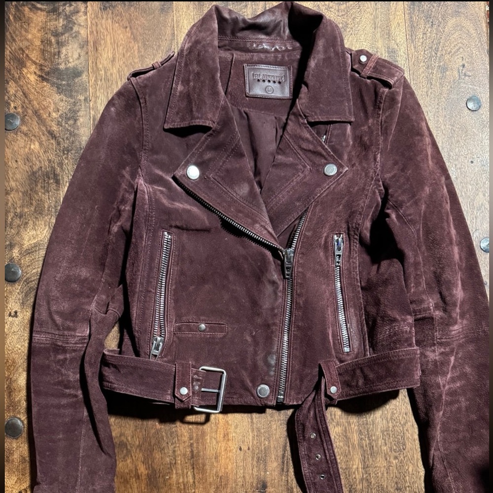 Blank NYC burgundy leather jacket